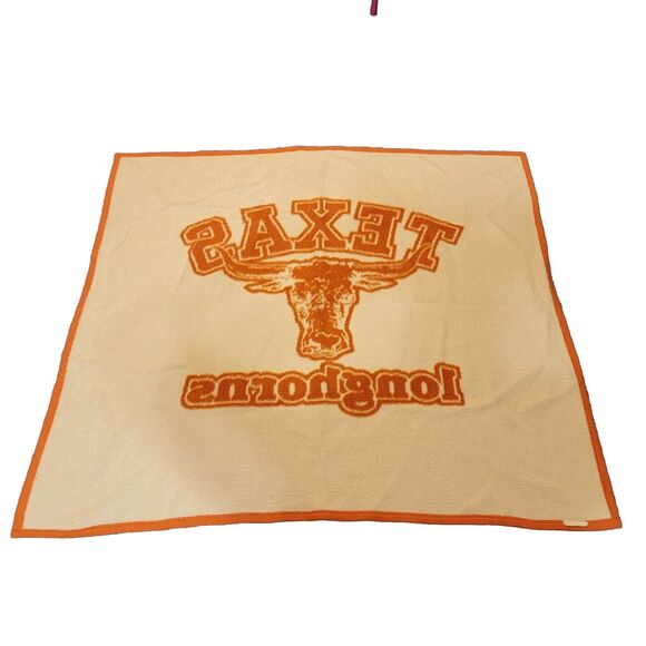 Biederlack University of Texas Longhorns UT Football Throw Blanket 50x47 - Picture 2 of 6